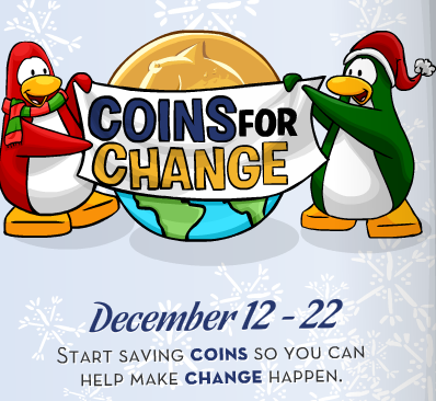 Coins For Change Club Penguin